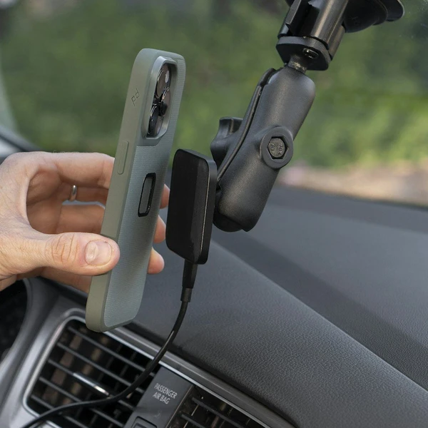 Peak Design Ball Mount Adapter 1" Qi2 držiak (s nabíjaním) čierny - Držiaky - Obrázok B0AD000K01