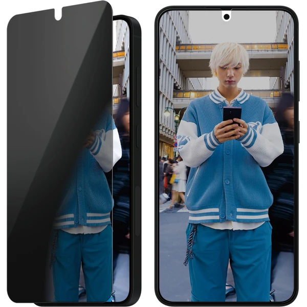 PanzerGlass® Privacy sklo Samsung Galaxy S25/S24 s inštalačným rámčekom - Ochranné fólie a sklo - Hlavný obrázok