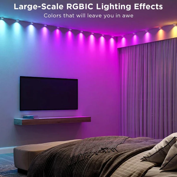Govee RGBIC LED String Downlights stropné osvetlenie, 5m - Inteligentné osvetlenie - Obrázok B0H4000J01