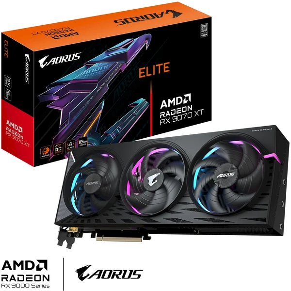 GIGABYTE AORUS Radeon RX 9070 XT ELITE 16G - Grafické karty - Obrázok B0LE000L01