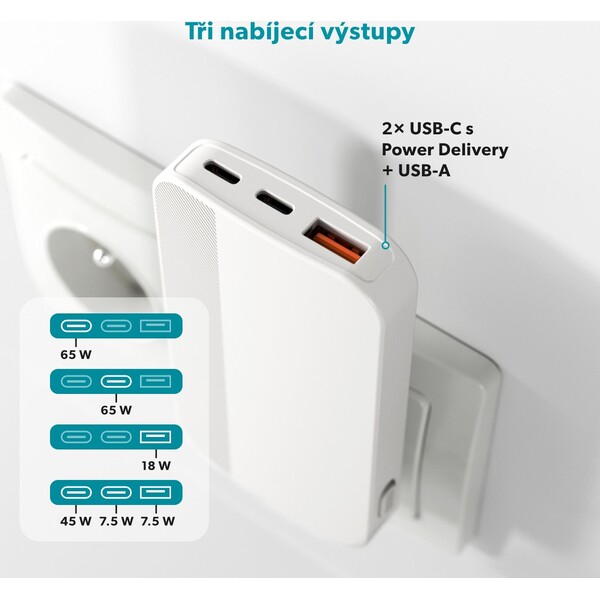 Epico UltraBoost Flat GaN 65W nabíjačka biela - Nabíjačky - Obrázok B0LL000K01