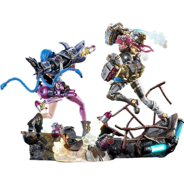 Soška PureArts League of Legends - Jinx & Vi 1/6 Scale Statue Bundle - Sochy a sošky - Hlavný obrázok