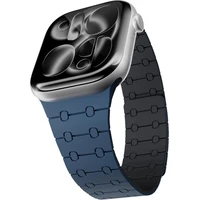 Epico Magnetic+ silikónový remienok pre Apple Watch 42/41/40/38mm modrý - Remienky