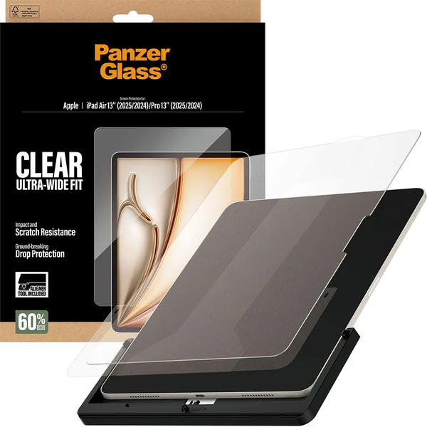 PanzerGlass® Sklo s inštalačným rámčekom Apple iPad Air 13"/Pro 13" (2024/2025) - Ochranné fólie a sklo - Hlavný obrázok