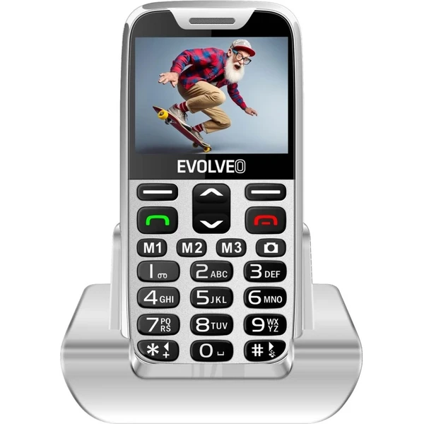 EVOLVEO EasyPhone XR mobilný telefón pre seniorov s nabíjacím stojanom biely - Mobilné telefóny - Obrázok B13F000P01