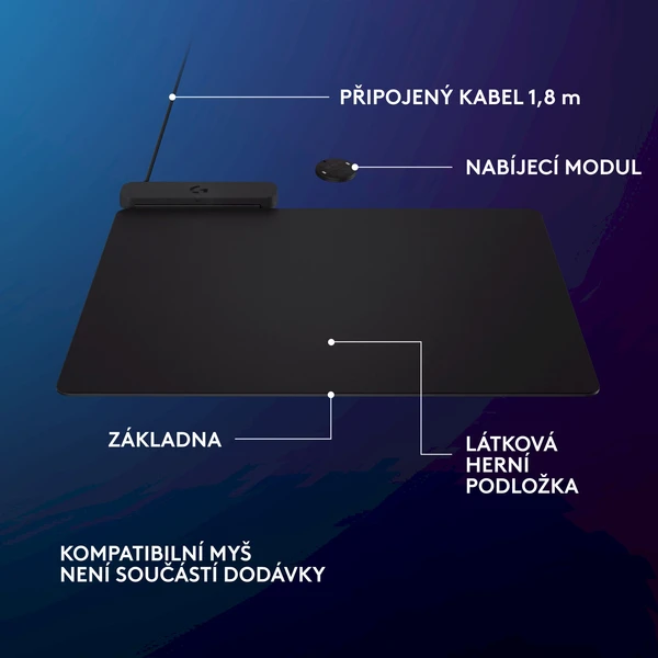 Logitech POWERPLAY 2 Bezdrôtové nabíjanie - Podložky - Obrázok B1XC000J01