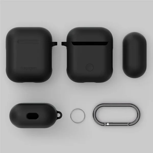 Spigen Silicone Case púzdro pre Apple AirPods čierne - Puzdra - Obrázok B2K0000301