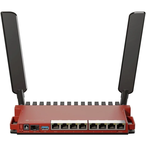 MikroTik BOARD L009UiGS-2HaxD-IN Wi-Fi 6 smerovač červený - Wi-Fi routery - Obrázok B2OC000N01