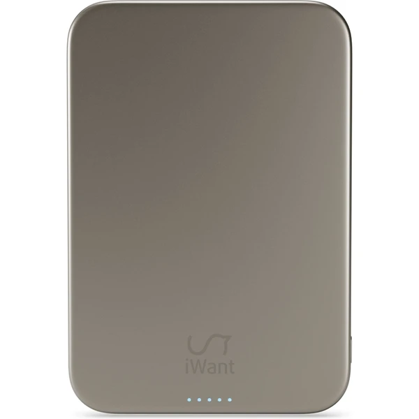 iWant Qi2 MagSafe 5000mAh Slim Alu Mag+ hliníková powerbanka titanová - Powerbanky - Obrázok B30C000P01