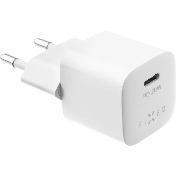 FIXED Mini nabíjačka s USB-C a USB-C/Lightning káblom, PD, 1 m, MFI, 20W, biela - Nabíjačky - Obrázok B338100501