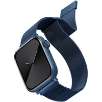 UNIQ Dante oceľový remienok Apple Watch 45/44/42mm Cobalt modrý - Remienky