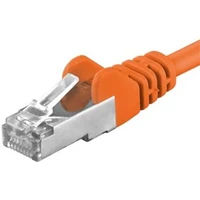 Premiumcord Patch kábel CAT 6a S-FTP RJ45-RJ45 AWG 26/7 0,25 oranžový - Káble