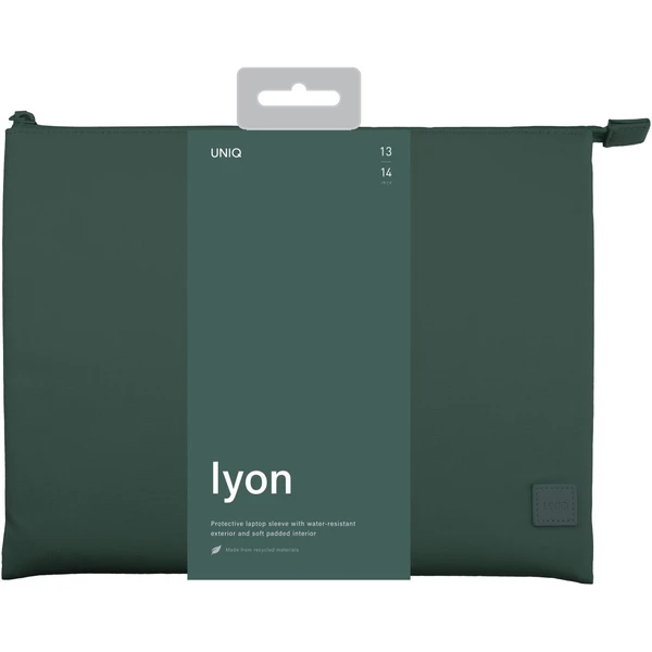 UNIQ LYON Sleeve púzdro pre 14” notebook zelené - Puzdra - Obrázok B3M6000601