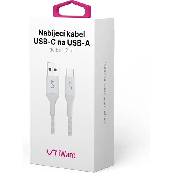 iWant Braided Cable 1.2m USB-C to USB-A - biela - Káble - Obrázok B3U6000P01