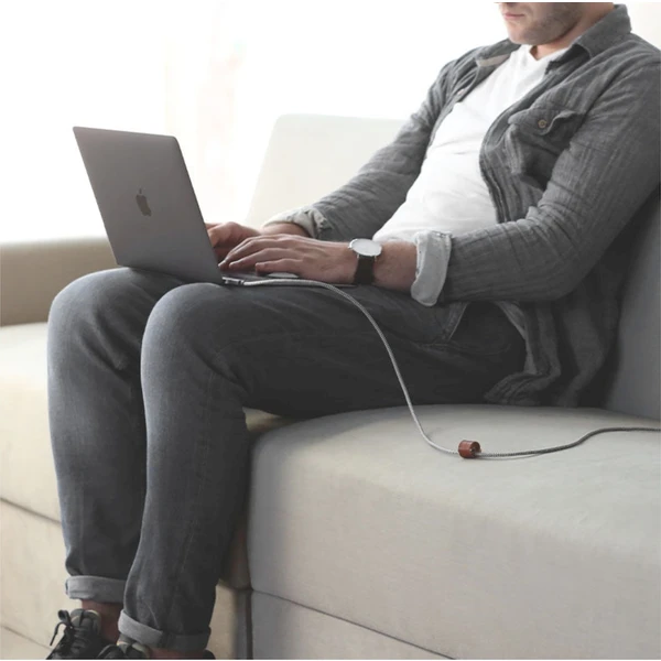 Native Union Belt Cable Pro USB-C 240W nabíjací kábel, 2,4m, čierny/biely - Káble - Obrázok B3V3000K01