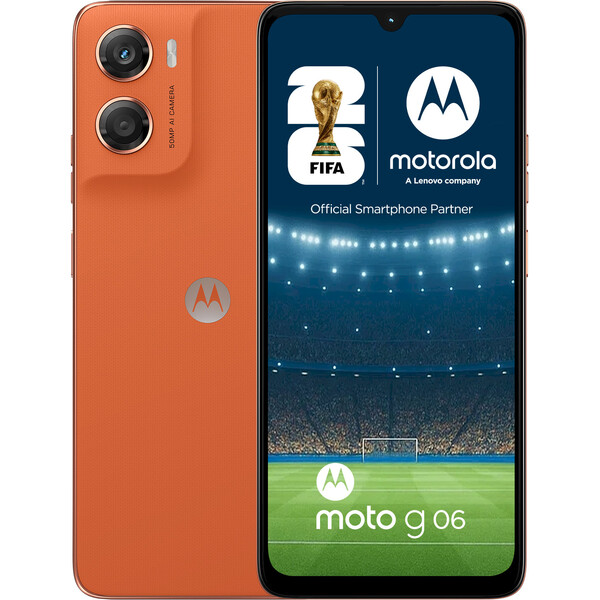 E-shop Motorola Moto G06 4/64GB DS GSM PANTONE oranžový