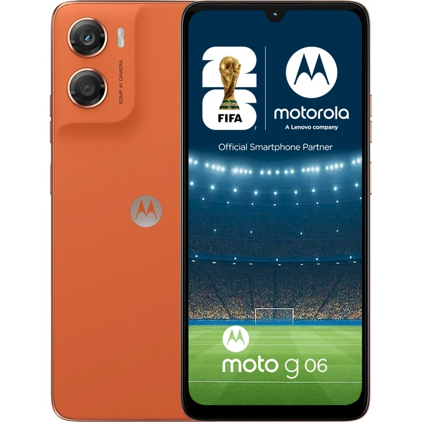 Motorola Moto G06 4/64GB DS GSM PANTONE oranžový - Mobilné telefóny - Hlavný obrázok