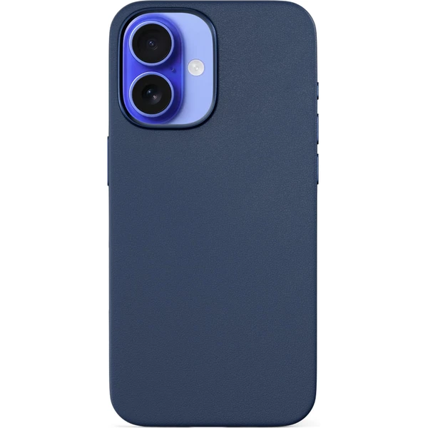 Epico Mag+ Leather kryt pre iPhone 16 modrá - Puzdra - Hlavný obrázok