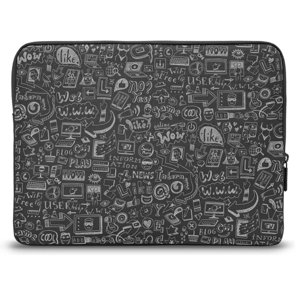 CONNECT IT Doodle púzdro pre notebook 13.3" čierne - Puzdra - Obrázok B4N0000J01