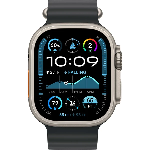 Apple Watch 49/46/45/44mm predĺženie čierneho oceánskeho remienka s prírodným titánom - Remienky - Obrázok B4S7000K01