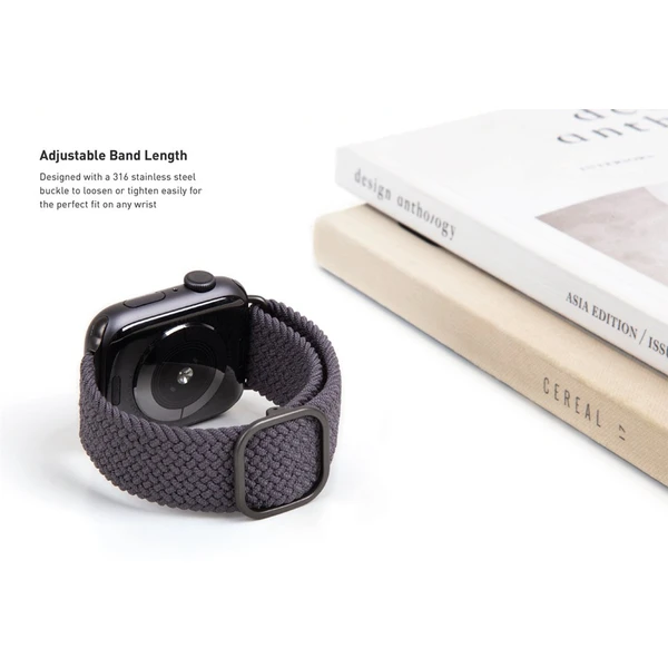 UNIQ Aspen Braided remienok Apple Watch 42/41/40/38mm ružovo zlatý - Remienky - Obrázok B4YR600301