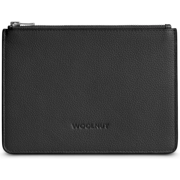 Woolnut Leather Pouch (Flat) kožené puzdro čierne - Organizéry - Hlavný obrázok