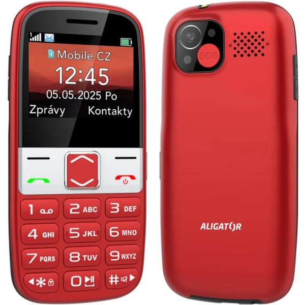 ALIGATOR A775 Senior + stolná nabíjačka červený - Mobilné telefóny - Obrázok B5WG000J01
