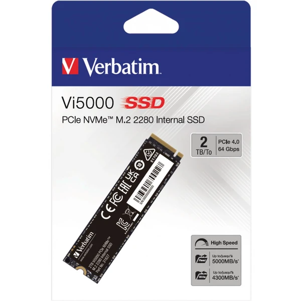 VERBATIM SSD Vi5000 Internal PCIe NVMe M.2 SSD 2TB - SSD - Obrázok B663000O01