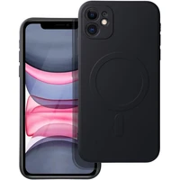 Silicone Mag Cover case compatible s MagSafe pre IPHONE 11 black - Puzdra