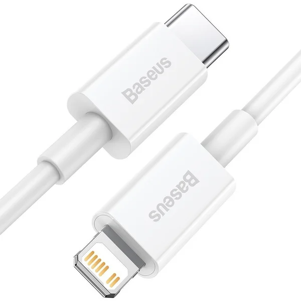 Baseus Superior USB-C/Lightning napájací kábel 20W 1m biely - Káble a redukcie - Obrázok B76E300401