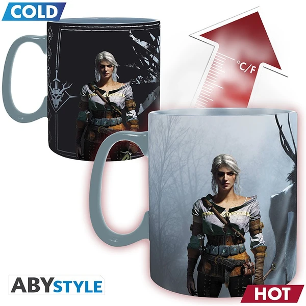 Hrnček Zaklínač - Geralt a Ciri 460 ml (meniaci sa motív) - Hrnčeky - Obrázok B78T100501