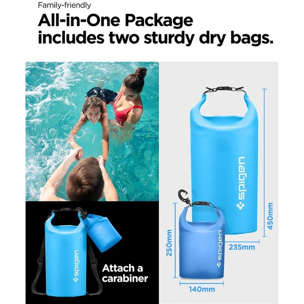 Spigen Aqua Shield WaterProof Dry Bag 20L + 2L A630 modrý - Puzdra - Obrázok B7N5000701