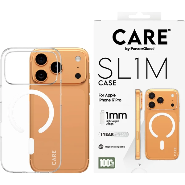 PanzerGlass® CARE SL1M (1mm) MagSafe kryt Apple iPhone 17 Pro číry - Puzdra - Obrázok B7XL000K01