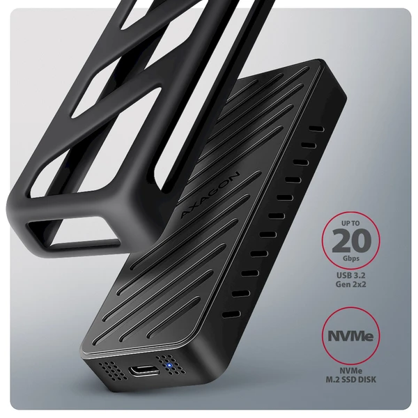 AXAGON EEM2-20G externý SSD disk čierny - Externé boxy - Obrázok B84D000L01