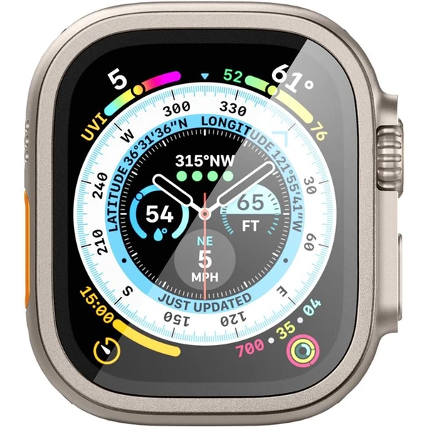 Spigen Glass tR Slim Pro 1 Pack tvrdené sklo Apple Watch Ultra 49mm sivé - Ochranné fólie a sklo - Obrázok B8JA000601