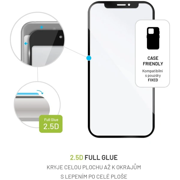 FIXED 2,5D Full-Cover ochranné tvrdené sklo Xiaomi Redmi 12 4G/5G/13 4G/Poco M6 čierne - Ochranné fólie a sklo - Obrázok B8UP100501