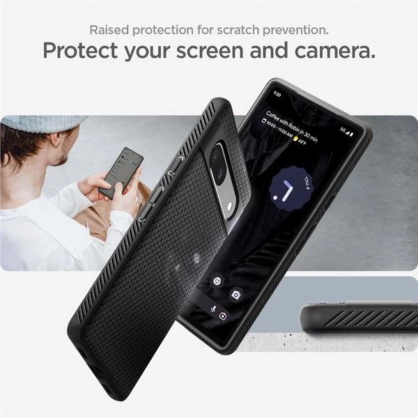 Spigen Liquid Air kryt Google Pixel 7a čierny - Puzdra - Obrázok B8V1000701
