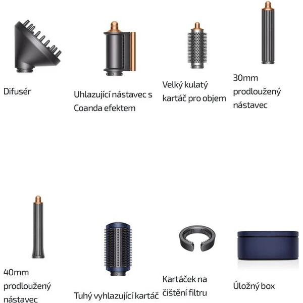 Dyson Airwrap Complete Long Volumise HS05 kulmofén pruská modrý/medený - Kulmofény - Obrázok BA3E000N01