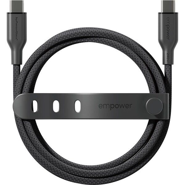 E-shop PanzerGlass USB-C/USB-C napájací kábel 240W 2m čierny