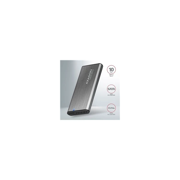 AXAGON externý box pre M.2 SATA SSD kovový USB-C 3.2 - Externé boxy - Obrázok BA60700301