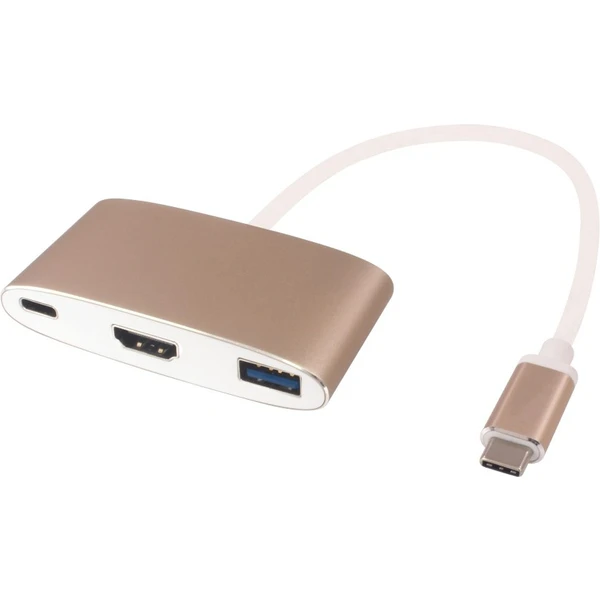 PremiumCord adaptér USB-C na HDMI + USB3.0 + PD - Dokovacie stanice - Hlavný obrázok