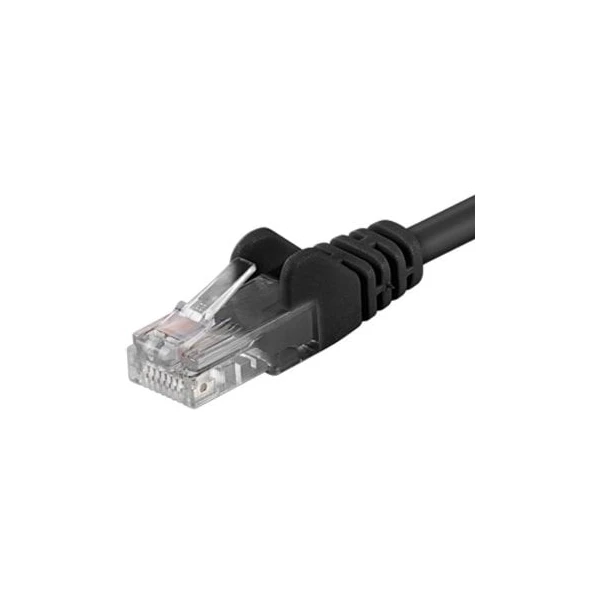 PremiumCord RJ45/RJ45 Cat6 UTP prepojovací kábel 1,5 m čierny - Káble a redukcie - Hlavný obrázok