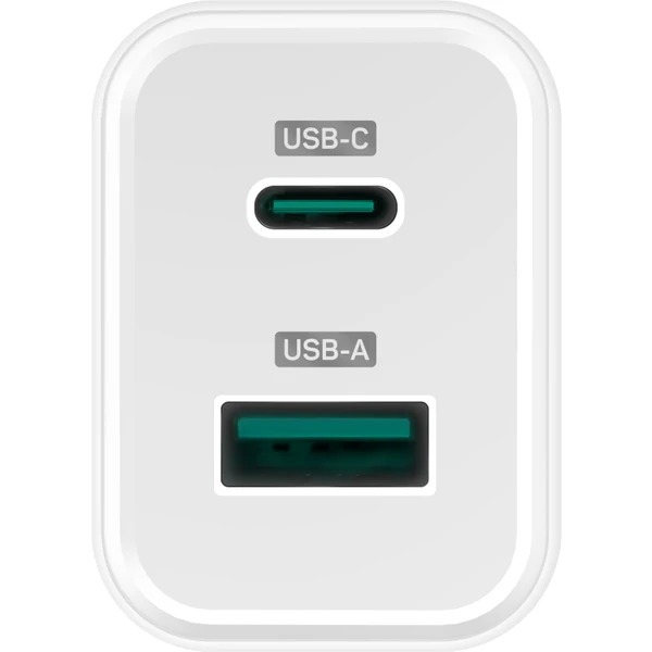 CONNECT IT Wanderer2 GaN nabíjací adaptér 1×USB-C + 1xUSB-A biely 33W PD - Nabíjačky - Obrázok BBN0000P01
