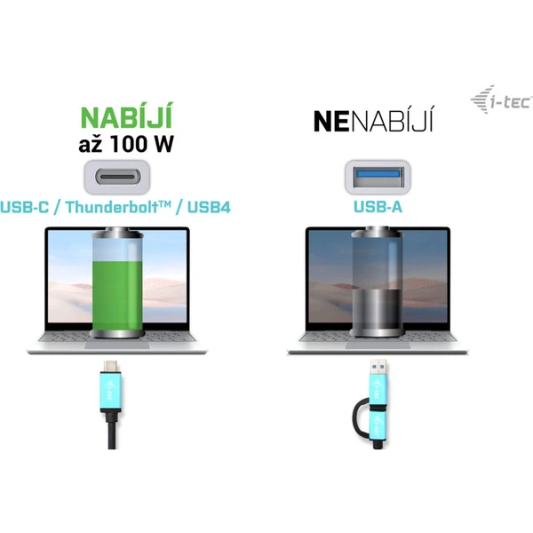 i-tec USB 3.0 / USB-C / Thunderbolt Dual Display dokovacia stanica s PD 100W - Dokovacie stanice - Obrázok BBP8000601