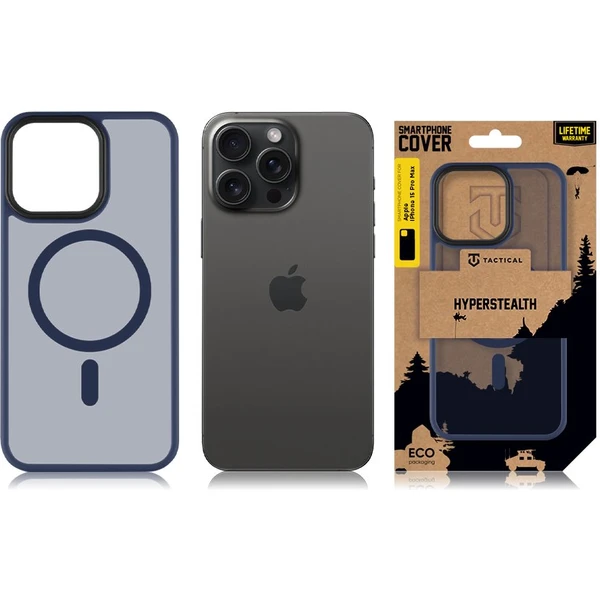Tactical MagForce Hyperstealth kryt iPhone 15 Pre Max Deep Blue - Puzdra - Obrázok BC59000601