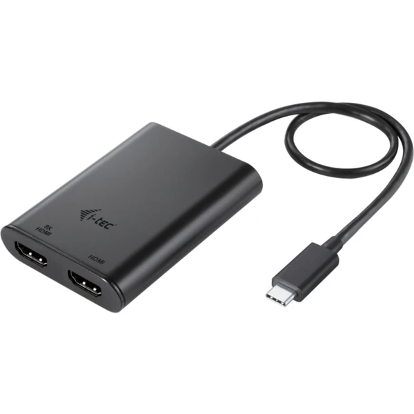 i-tec USB-C/2x HDMI redukcia čierna - Káble a redukcie - Hlavný obrázok