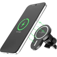 FIXED MagClick držiak s bezdrôtovým nabíjaním, MagSafe, 15W, čierny - Držiaky