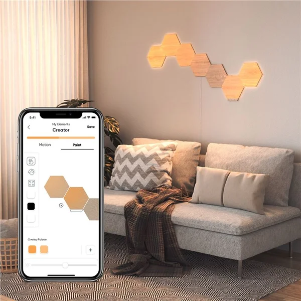 Nanoleaf Elements Hexagons Starter Kit 7 pack - Inteligentné osvetlenie - Obrázok BCMJF00101