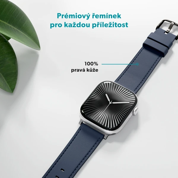 Epico Watch kožený remienok pre Apple Watch 38/40/41/42mm modrý - Remienky - Obrázok BCML000K01
