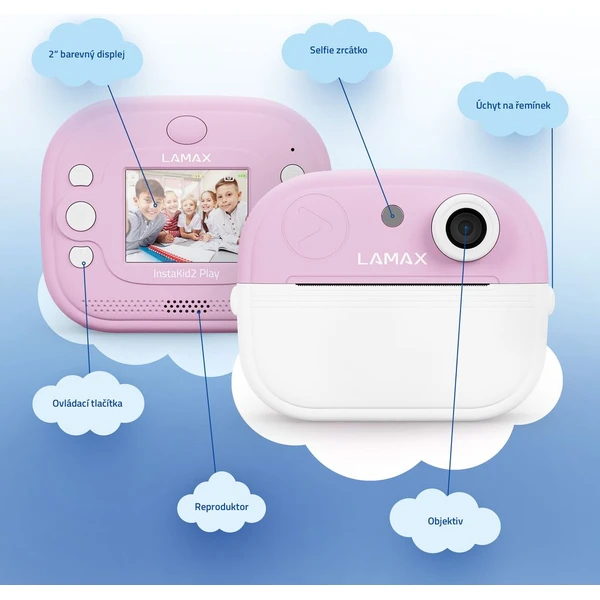 LAMAX InstaKid2 Play detský fotoaparát ružový - Fotoaparáty - Obrázok BDAK000K01